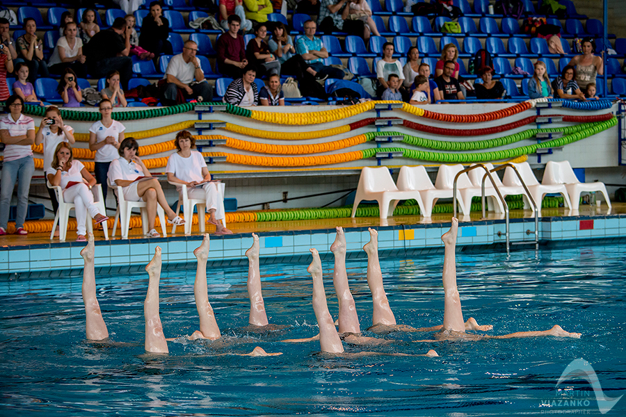 synchronizovane plavanie, akvabely, iuventa bratislava, slavia stu, Majstrovstvá Slovenskej republiky Open 2014 mladších žiačok B a C, starších žiačok a senioriek, v synchronizovanom plavani