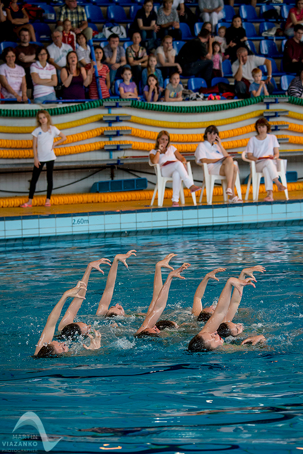 synchronizovane plavanie, akvabely, iuventa bratislava, slavia stu, Majstrovstvá Slovenskej republiky Open 2014 mladších žiačok B a C, starších žiačok a senioriek, v synchronizovanom plavani