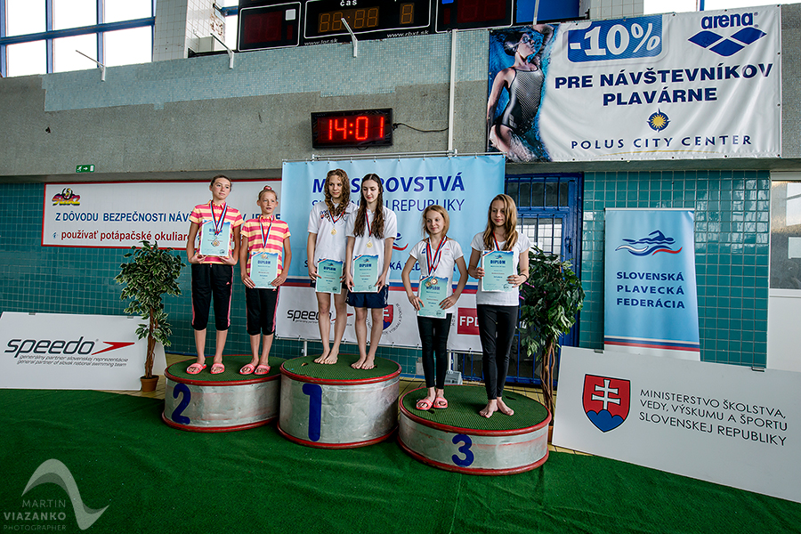 synchronizovane plavanie, akvabely, iuventa bratislava, slavia stu, Majstrovstvá Slovenskej republiky Open 2014 mladších žiačok B a C, starších žiačok a senioriek, v synchronizovanom plavani