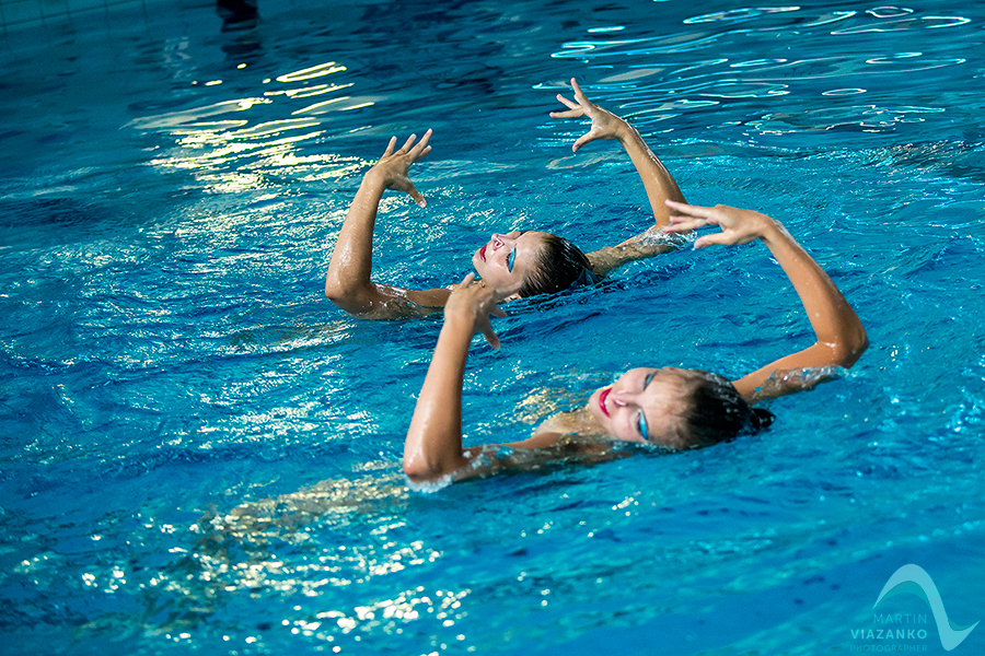 synchronizovane plavanie, akvabely, iuventa bratislava, slavia stu, Majstrovstvá Slovenskej republiky Open 2014 mladších žiačok B a C, starších žiačok a senioriek, v synchronizovanom plavani