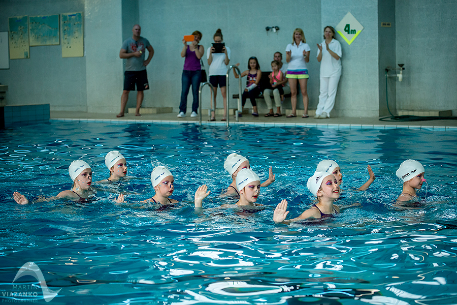 synchronizovane plavanie, akvabely, iuventa bratislava, slavia stu, Majstrovstvá Slovenskej republiky Open 2014 mladších žiačok B a C, starších žiačok a senioriek, v synchronizovanom plavani